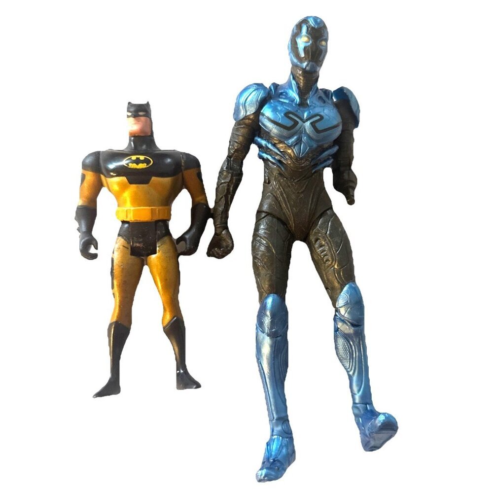Vintage Batman 1993 Kenner 4.75" Gold Suit / Blue Beetle